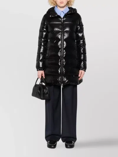 Moncler Glements Hooded Quilted Shell Down Jacket In Black