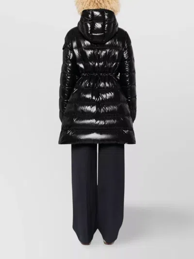 Moncler Glements Hooded Quilted Shell Down Jacket In Black