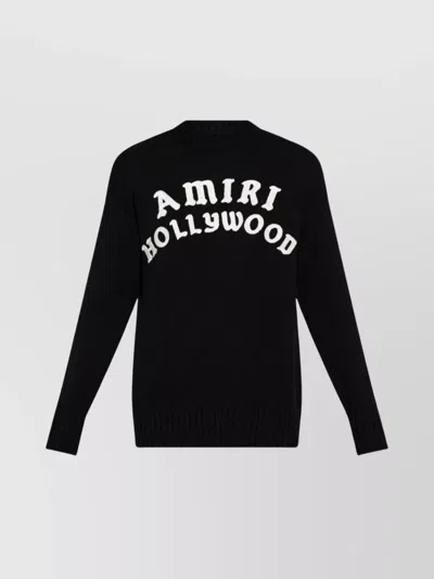 Amiri Hollywood Sweater With Embroidery In Black