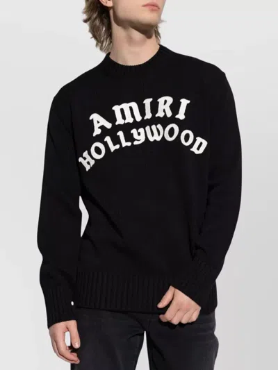 Amiri Hollywood Sweater With Embroidery In Black