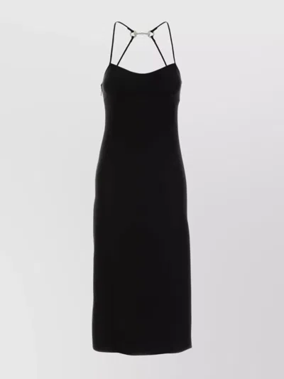 Gucci Backless Midi Dress Strappy Design In Black