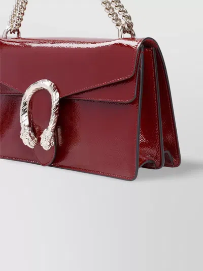 Gucci Womens Rosso Ancora Dionysus Chain-strap Leather Shoulder Bag In Red