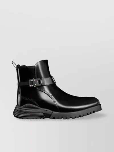 Dior Pull Tab Round Toe Rubber Sole Stitching Accents In Silver