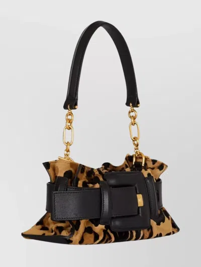 Balmain Mini Leopard Print Shoulder Bag