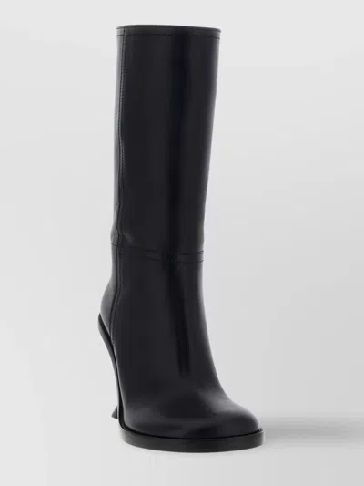 Dries Van Noten Stivali In Pelle Nera Donna In Black