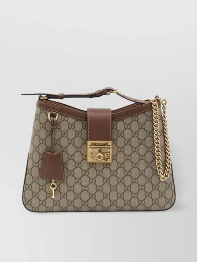 Gucci Padlock Gg Canvas Hobo Bag In Green