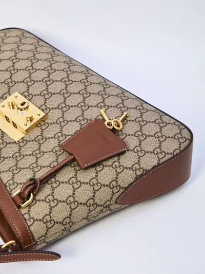 Gucci Padlock Gg Canvas Hobo Bag In Green