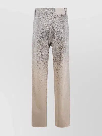 Golden Goose Straight-leg Pants With Gradient Crystal Embellishment In Multi