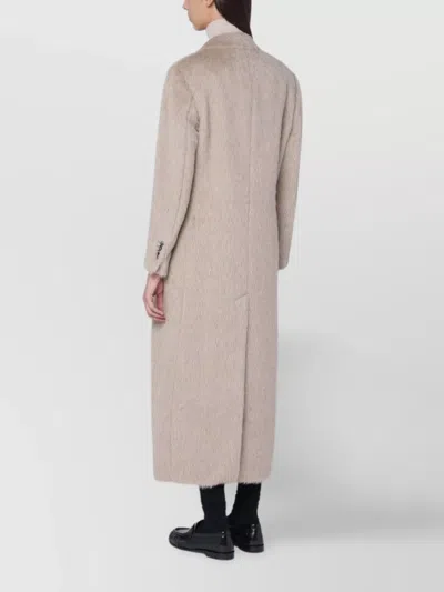 Tagliatore Beige Double-breasted Coat In Wool Blend In Neutral