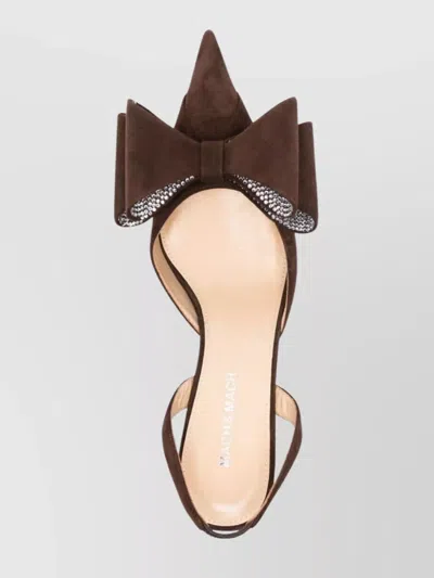 Mach&mach Mach & Mach Women Le Cadeau Kitten Heel Slingback In Brown