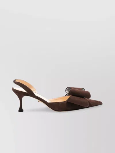 Mach&mach Mach & Mach Women Le Cadeau Kitten Heel Slingback In Brown