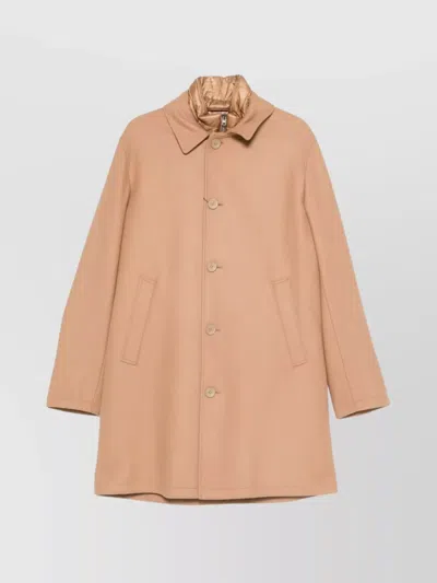 Herno Padded Coat With Collared Design And Pockets In Pink
