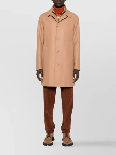 Herno Padded Coat With Collared Design And Pockets In Pink