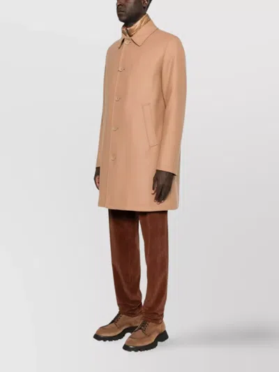 Herno Padded Coat With Collared Design And Pockets In Pink