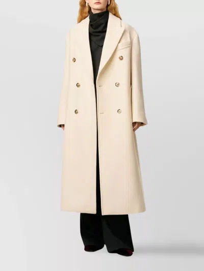Ami Alexandre Mattiussi Ami Paris Women Long Double-breasted Coat In Neutral
