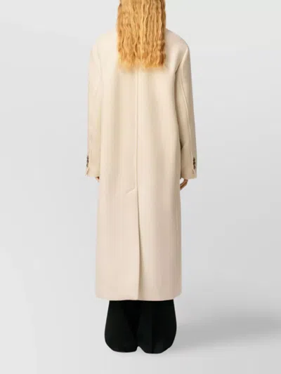 Ami Alexandre Mattiussi Ami Paris Women Long Double-breasted Coat In Neutral