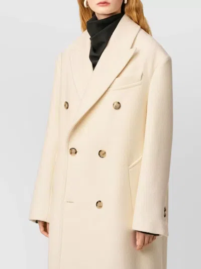 Ami Alexandre Mattiussi Ami Paris Women Long Double-breasted Coat In Neutral