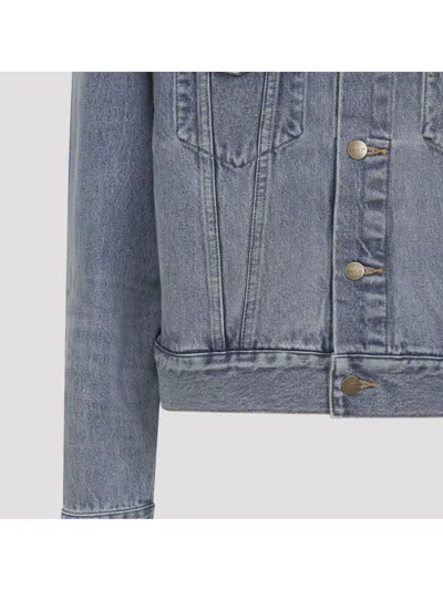 Fear Of God Light Blue Denim Jacket With Button-up Front And Vintage Finish In Blue