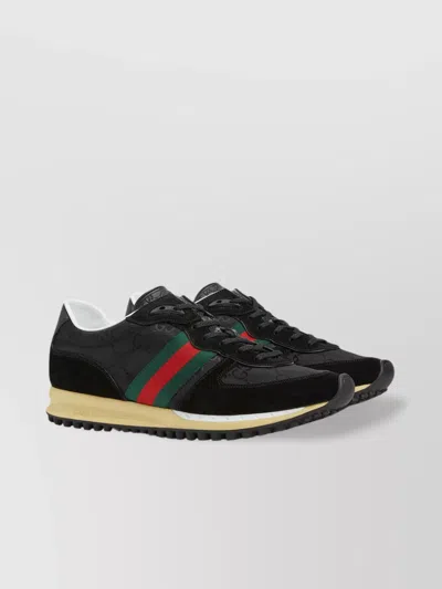 Gucci Sneaker Re-motion In Black Gg Fabric Men