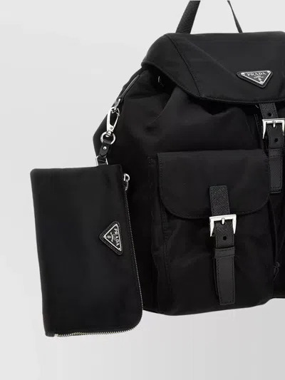 Prada Versatile Backpack Featuring Multiple Elements