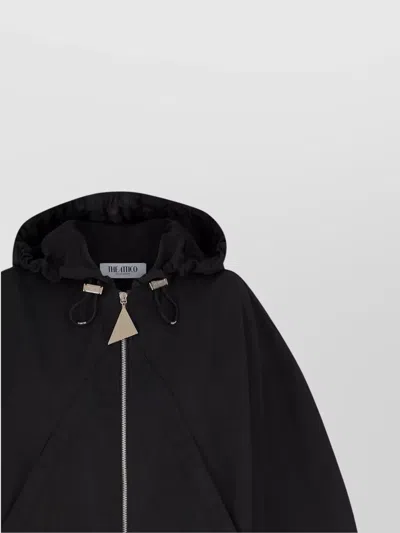 Attico Hooded Bomber Jacket In Black