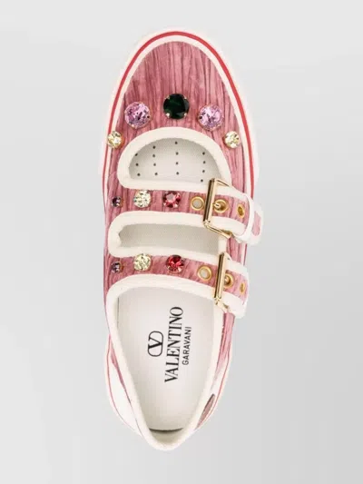 Valentino Velvet Dollyboard Ballerina Sneaker In Pink