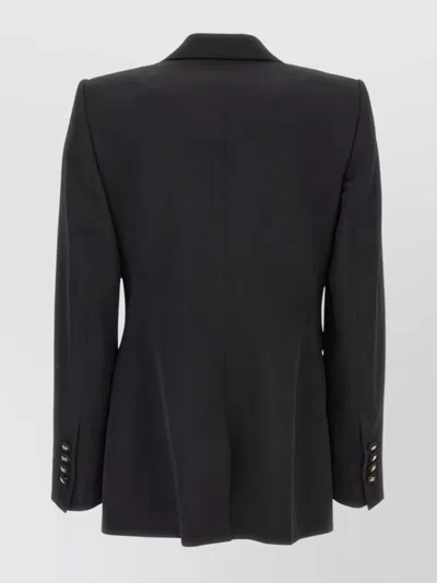 Dolce & Gabbana Black Single-breasted Blazer With Animalier Lining In Nero