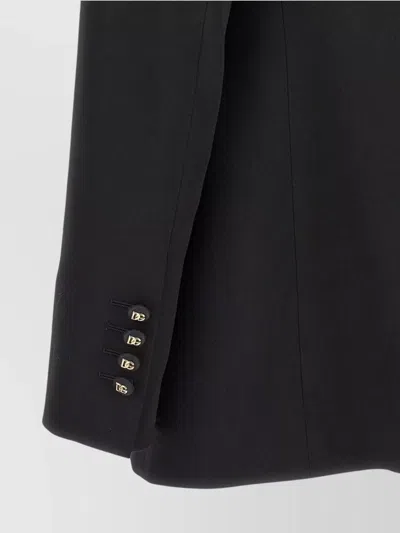 Dolce & Gabbana Black Single-breasted Blazer With Animalier Lining In Nero