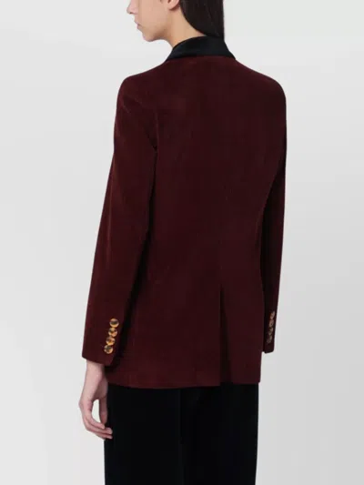 Blazé Milano Blazer Classic Touch In Bordeaux Velvet In Burgundy