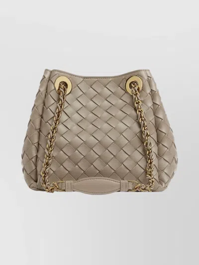 Bottega Veneta Small Parachute Chain Intrecciato Leather Shoulder Bag In Multi