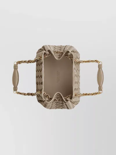 Bottega Veneta Small Parachute Chain Intrecciato Leather Shoulder Bag In Multi