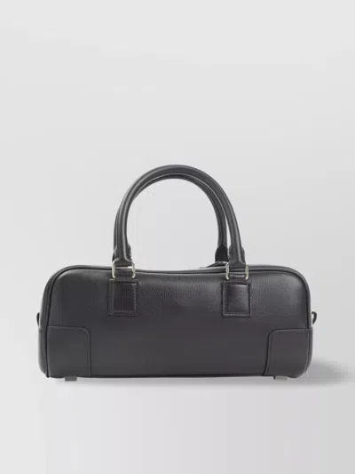 Loewe Womens Black Amazona 23 Cropped Leather Shoulder Bag