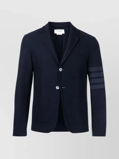 Thom Browne Tech Twill Double Face Sport Coat In Blue