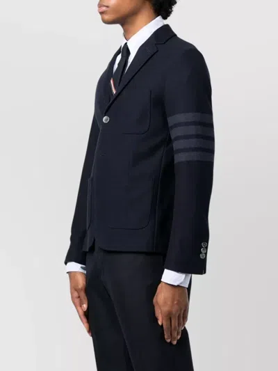 Thom Browne Tech Twill Double Face Sport Coat In Blue