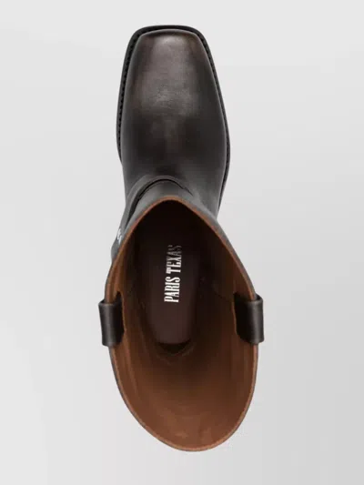 Paris Texas Roxy Boot Texan Boots In Black Leather In Black