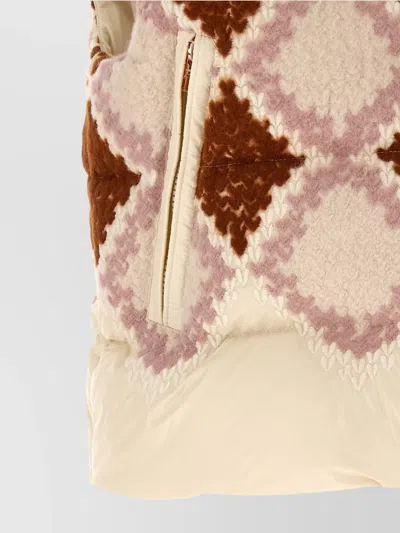 Moncler Armathia Quilted Diamond-pattern Vest In Neutral