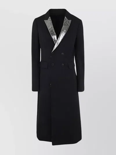 Sapio Double-breasted Black Tuxedo Coat In Black