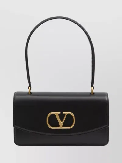 Valentino Vain Bag With Handle In Leather In Black