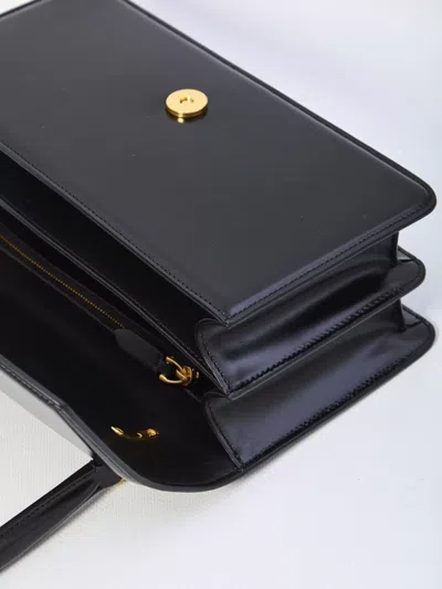 Valentino Vain Bag With Handle In Leather In Black