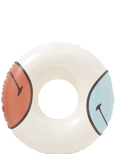Sunnylife Smiley Face-print Pool Ring In Multi