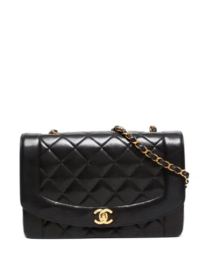 Pre-owned Chanel 1994-1996 Diana Shoulder Bag In Black