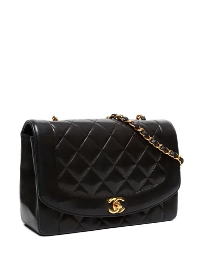 Pre-owned Chanel 1994-1996 Diana Shoulder Bag In Black
