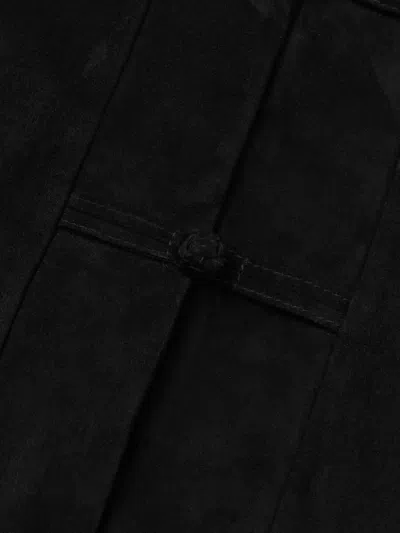 Shanghai Tang Tang Suede Jacket In Black