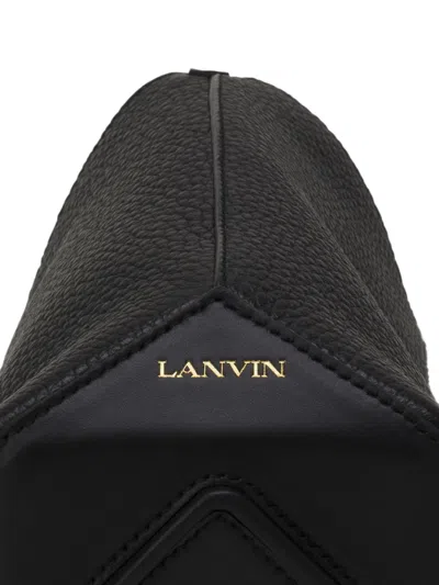 Lanvin Studded Leather Cross Body In Black