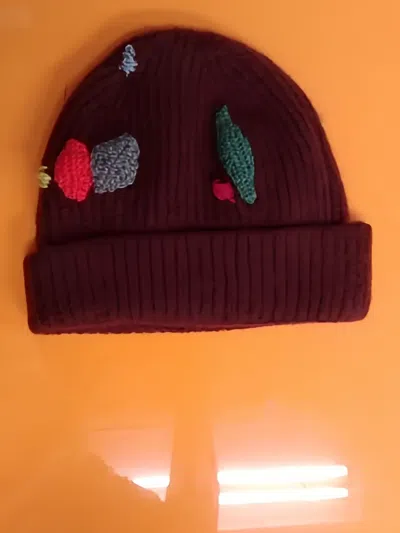 Exquisite J Embroidered-patches Beanie In Brown