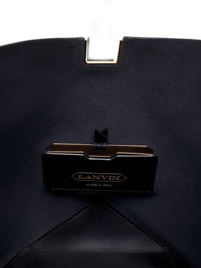 Lanvin Medium Bucket Bag Top Handle In Black