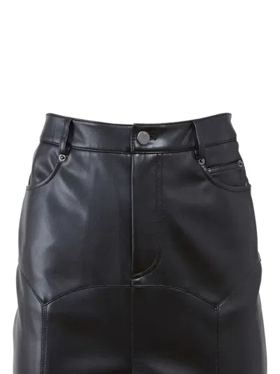 Fleur Du Mal Harley Split-front Faux-leather Skirt In Black