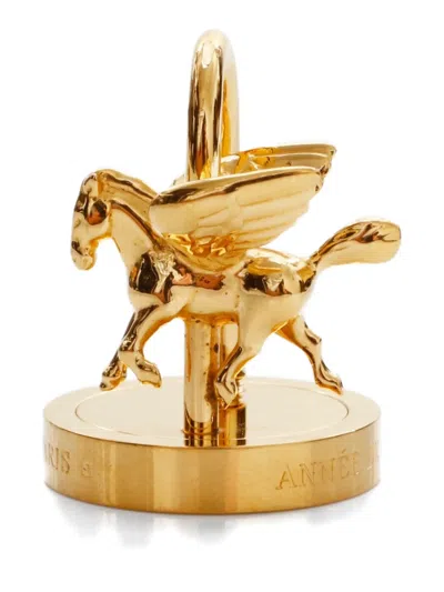 Pre-owned Hermes 2007 Entrez Dans La Danse! Pegasus Cadena In Gold