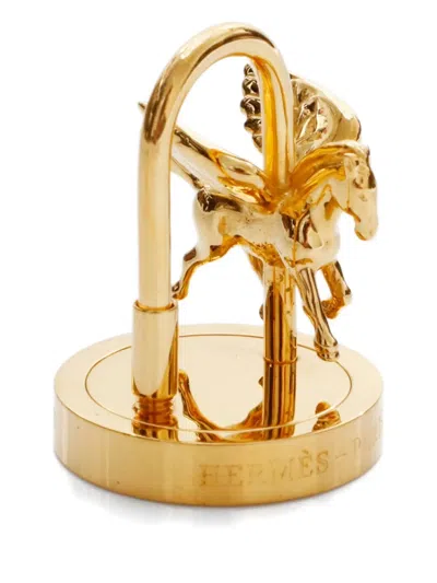 Pre-owned Hermes 2007 Entrez Dans La Danse! Pegasus Cadena In Gold