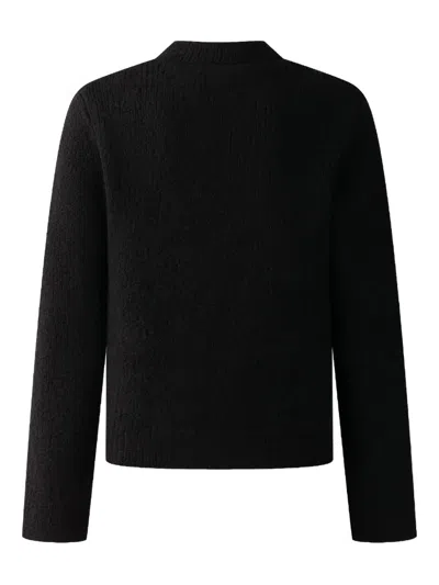 Shanghai Tang Embroidered Frog-button Cardigan In Black